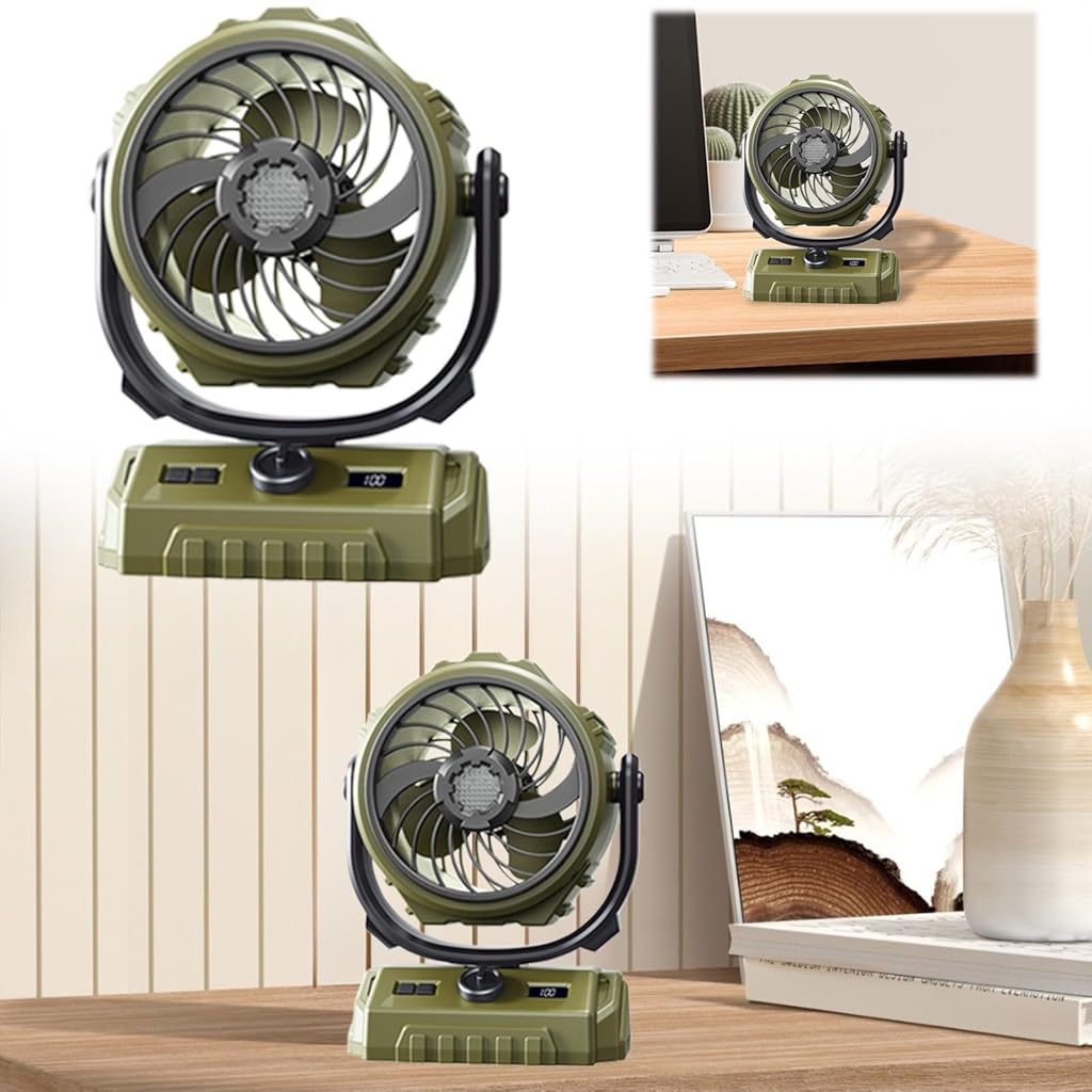 Verilux® 3 in 1 Table Fan with Night Light, 270°Automatic Oscillating Head and 300°Manual Flip, Desktop Fan with 100 Digital Speed Adjustable, with Clip and Power Bank for Home, Office, Camping Verilux® 3 in 1 Table Fan with Night Light, 270°Automatic Oscillating Head and 300°Manual Flip, Desktop Fan with 100 Digital Speed Adjustable, with Clip and Power Bank for Home, Office, Camping